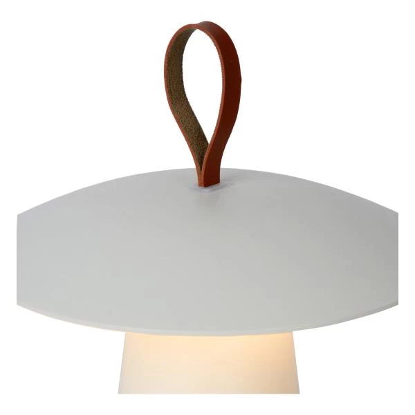 Lucide LA DONNA - Lámpara de mesa Dentro/Fuera Recargable - Batería/acumulador - Ø 19,7 cm - LED Regul. - 1x2W 2700K - IP54 - 3 StepDim - Blanco - DETAIL 4